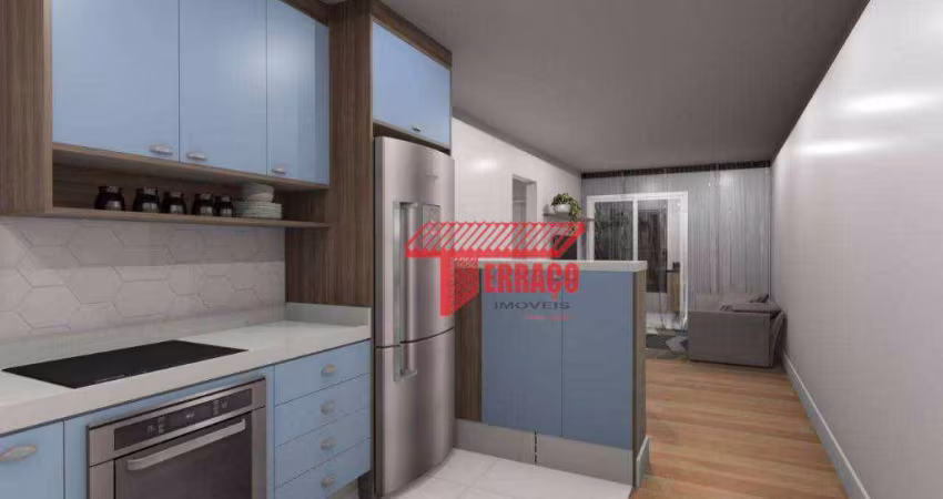 Apartamento com 2 dormitórios à venda, 64 m²  - Campestre - Santo André/SP