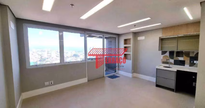 Sala para alugar, 33 m²  - vila homero thon - santo andré/sp