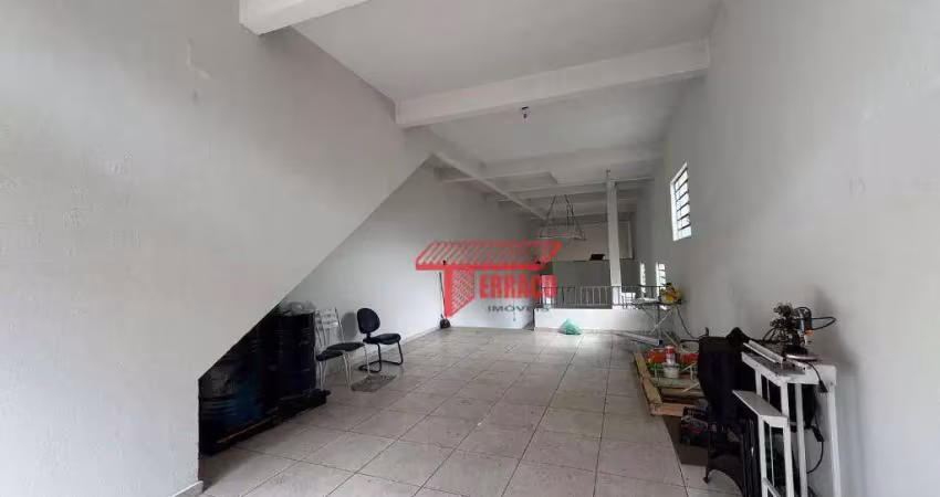 Salão para alugar, 107 m² por r$ 2.245,00/mês - jardim do estádio - santo andré/sp