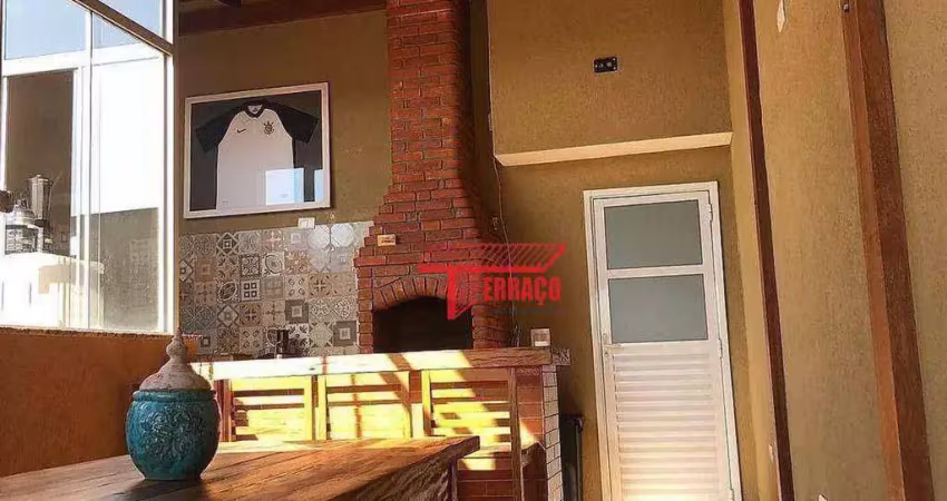 Cobertura com 2 dormitórios à venda, 96 m² por r$ 350.000,00 - vila tibiriçá - santo andré/sp