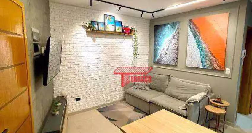 Apartamento com 2 dormitórios à venda, 55 m² por r$ 419.000,00 - vila assunção - santo andré/sp
