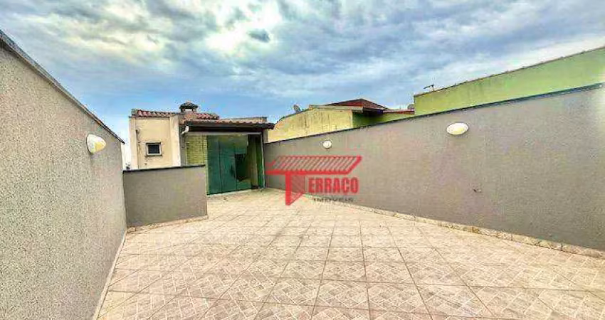 Cobertura com 3 dormitórios para alugar, 80 m² por r$ 2.989,00/mês - vila humaitá - santo andré/sp