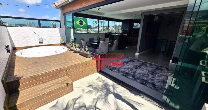 Cobertura com 4 dormitórios à venda, 150 m² por r$ 1.050.000,00 - paulicéia - são bernardo do campo/sp
