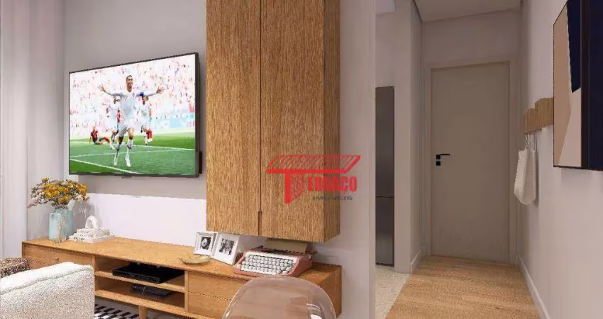 Apartamento com 2 dormitórios à venda, 48 m² por r$ 360.000,00 - jardim - santo andré/sp