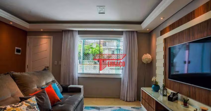 Sobrado com 3 dormitórios à venda, 161 m² por r$ 925.000,00 - vila floresta - santo andré/sp