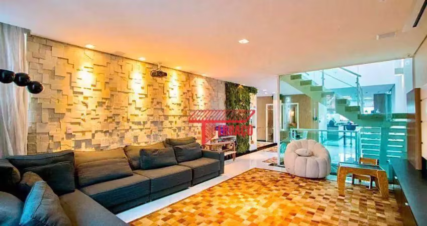 Sobrado com 3 dormitórios à venda, 248 m² por r$ 1.500.000 - vila scarpelli - santo andré/sp
