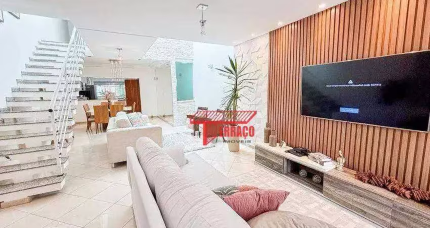 Sobrado com 3 dormitórios à venda, 120 m² por r$ 915.000,00 - vila floresta - santo andré/sp