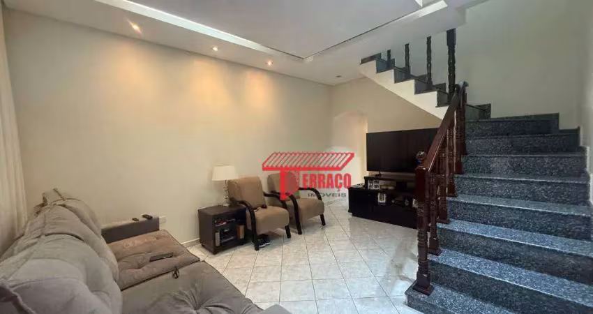 Sobrado com 3 dormitórios à venda, 220 m²- parque gerassi - santo andré/sp