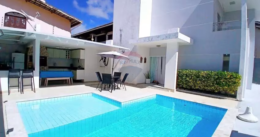 Venda de linda casa duplex em condomínio, com 4 quartos, 4 suítes, no loteamento miragem, em lauro de freitas/ba