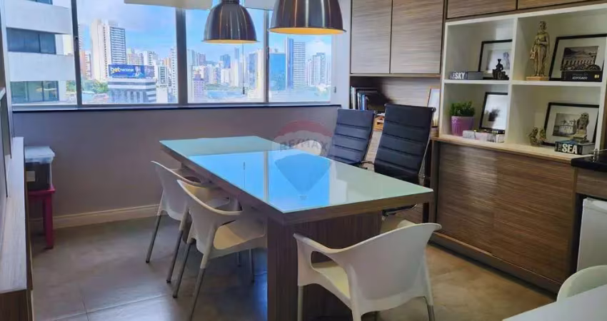 Sala comercial com mobília finamente planejada no profissional center