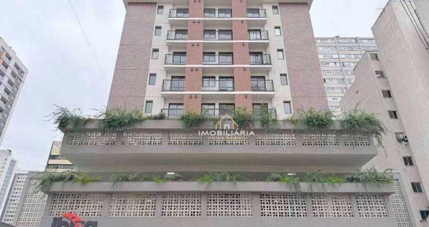 Apartamento com 2 dormitórios para alugar, 34 m² por R$ 4.200/mês - Centro - Curitiba/PR