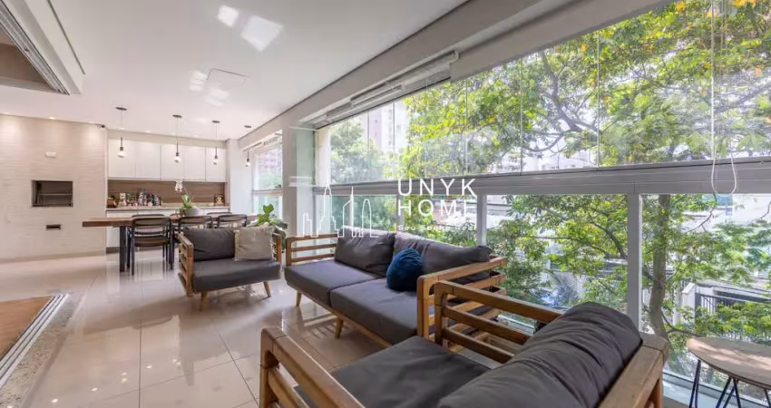 Vila olímpia: apartamento de 210 m² para locação. 4 suítes, varanda gourmet e elevador privativo.