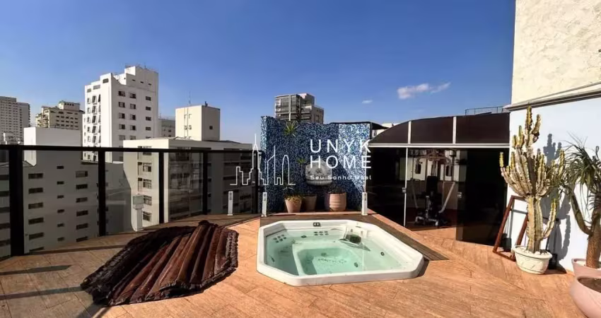 Cobertura a venda em higienópolis - 4 suites - area gourmet - academia e ofuro privativo.
