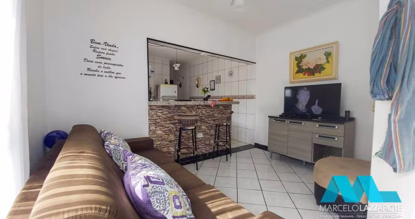 Apartamento com 1 quarto e 1 vaga privativa no Boqueirão em Praia Grande