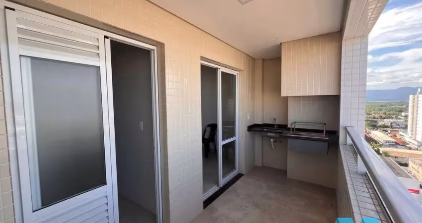 Apartamento novo de 1 suíte, churrasqueira, na tupi em praia grande