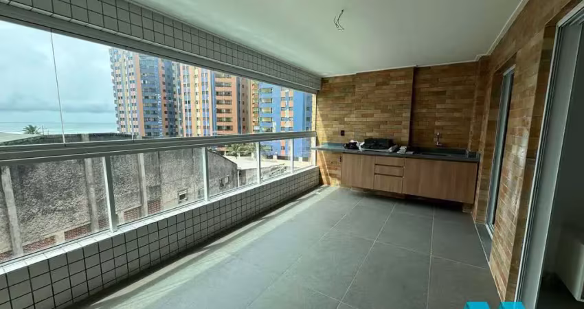 Apartamendo mobiliado e decorado de 3 quartos na aviação em praia grande