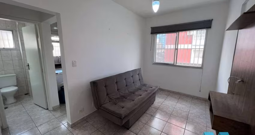 Apartamento com 1 quarto, elevador e garagem, no Boqueirão em Praia Grande