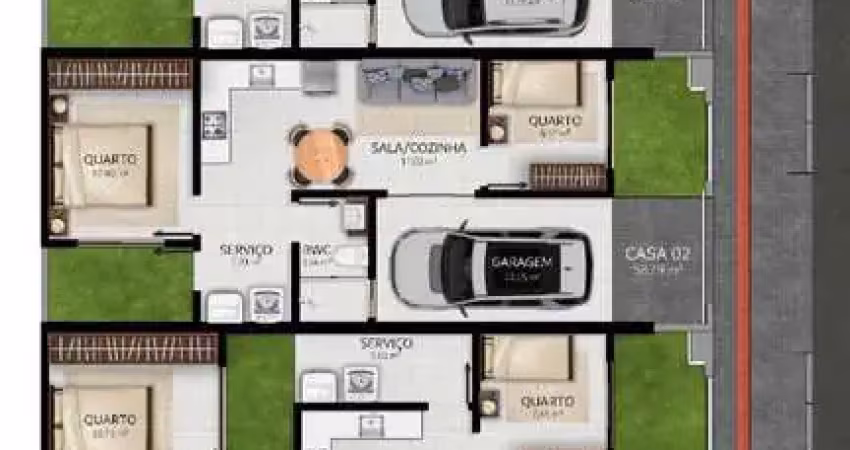 Casa com 2 dormitórios à venda, 59 m² por r$ 350.000 - praia de armação do itapocorói - penha/sc
