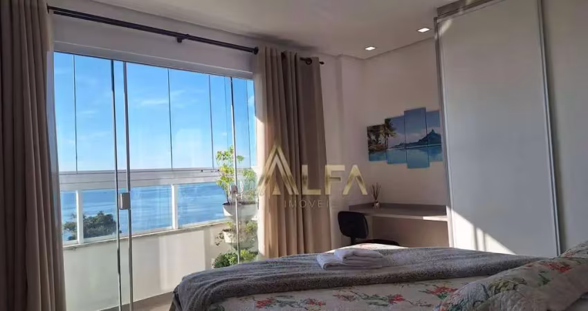 Apartamento mobiliado vista mar a apenas 50 metros da praia! com 3 dormitórios à venda por r$ 1.900.000,00 - armação - penha/sc