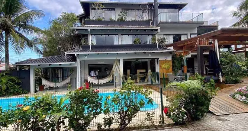 Casa com 8 dormitórios à venda (pousada), a poucos passos do mar, por r$ 3.000.000,00 - prainha - são francisco do sul/sc