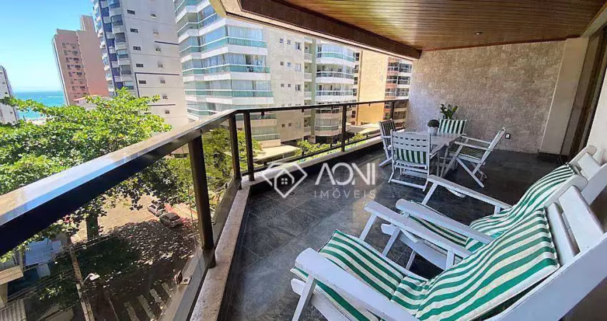Apartamento com 4 dormitórios à venda, 365 m² por r$ 2.100.000,00 - praia da costa - vila velha/es