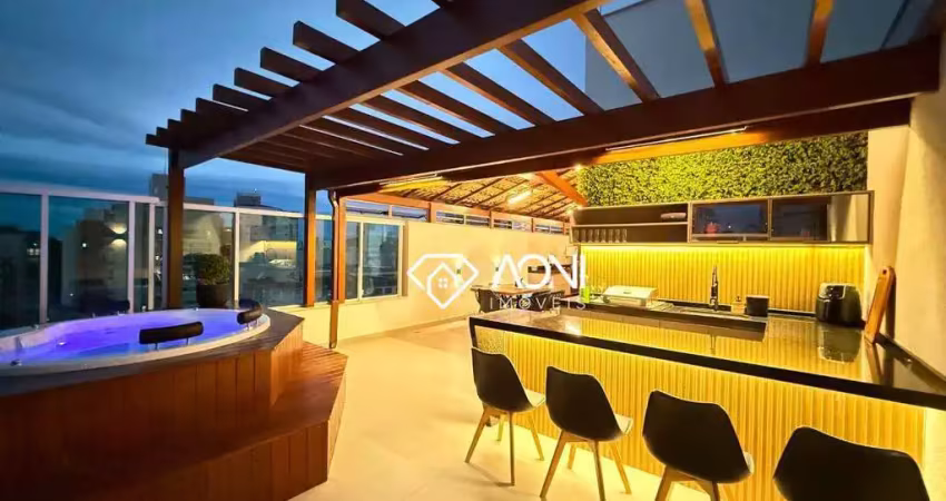 Cobertura com 4 dormitórios à venda, 180 m² por r$ 2.390.000,00 - praia da costa - vila velha/es