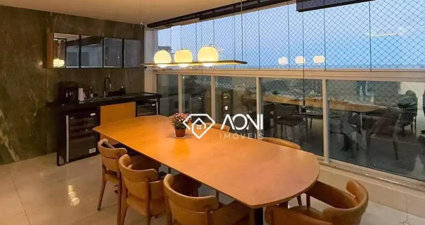 Apartamento com 4 dormitórios à venda, 135 m² por r$ 3.200.000,00 - praia da costa - vila velha/es