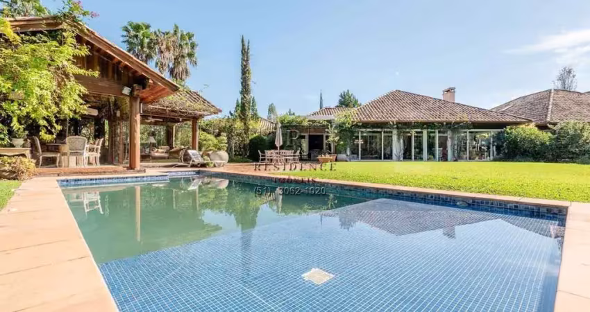 Espetacular casa térrea em condomínio, 4 suítes e 700m² de luxo em belém novo, porto alegre-rs!