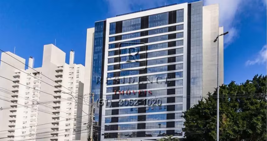 Sala comercial de alto padrão em condomínio no coração de petrópolis, porto alegre-rs: 3 salas, 3 banheiros, 3 vagas, 105m².