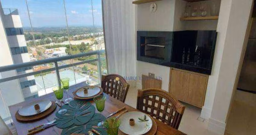 Apartamento com 1 dormitório para alugar, 55 m² por R$ 5.980/mês - Vila Homero - Indaiatuba/SP