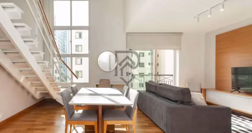 Apartamento duplex em pinheiros, sala pé direito duplo
