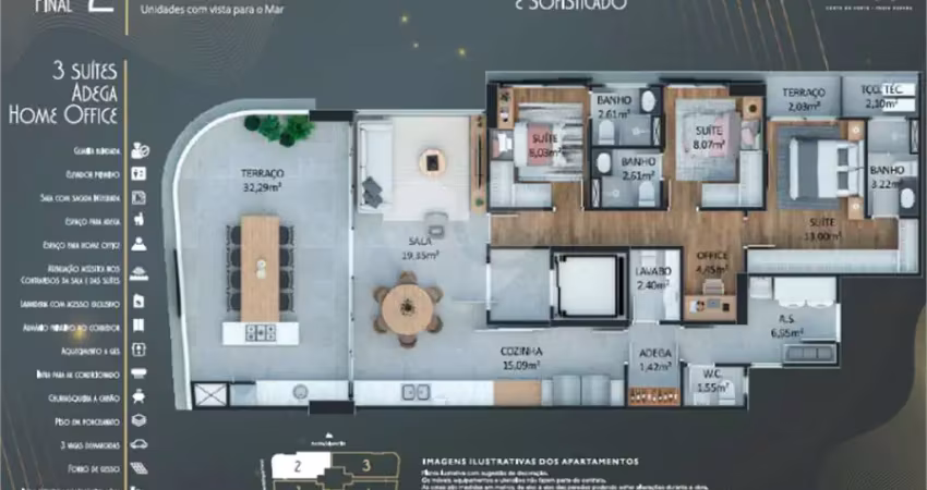 Apartamento com 3 quartos à venda em guilhermina - sp