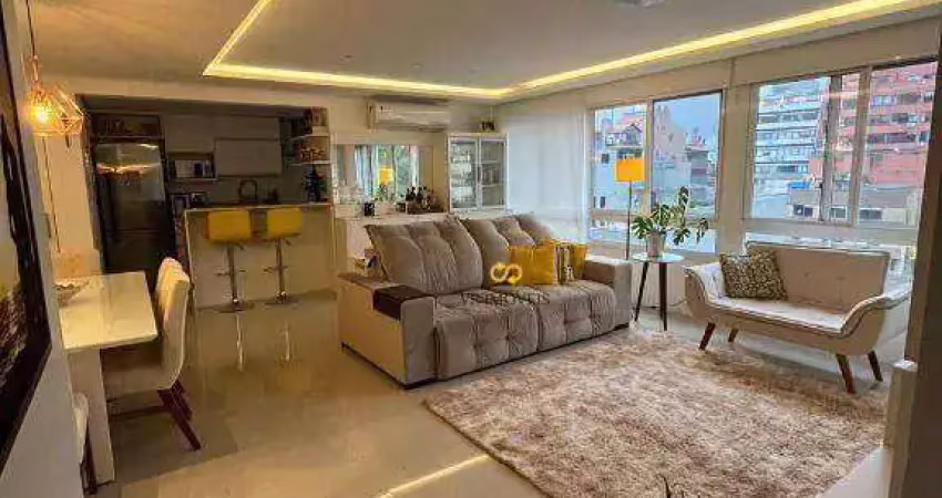 Apartamento com 2 dormitórios para alugar, 90 m² por r$ 7.455/mês - petrópolis - porto alegre/rs