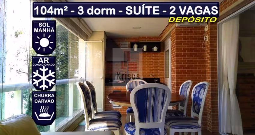 Morumbi 104m² com 3 dormitórios e 1 suíte  2 vagas mais depósito