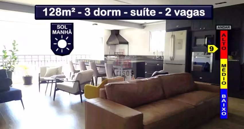 Morumbi 128m² com 3 dormitórios e 2 suítes e 2 vagas ? terraço gourmet