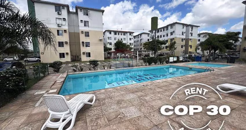 Aluguel cop30 - apartamento no condomínio ideal samambaia - 2 quartos (4 pessoas)