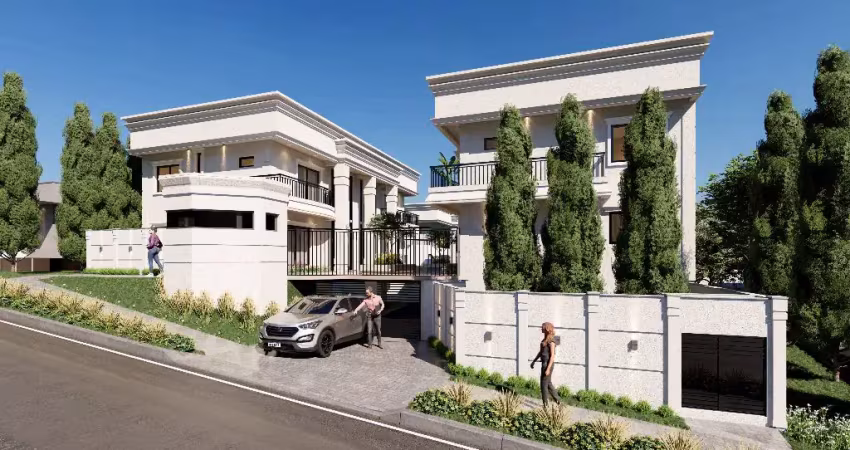Casas 3 quartos sendo 1 suíte, 2 lavabos, área gourmet, quintal, conceito town house, 3 vagas sendo 1 carro elétrico