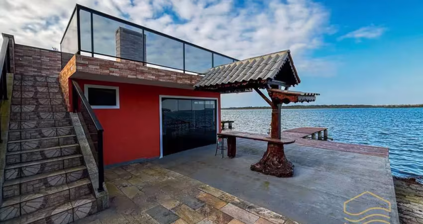 Casa fundos lagoa c/ 5 quartos em balneário barra do sul - bairro pinheiros