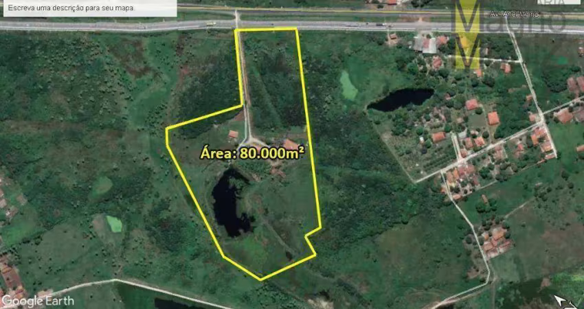 Terreno à venda, 80000 m² por r$ 10.500.000,00 - urucutuba (jurema) - caucaia/ce