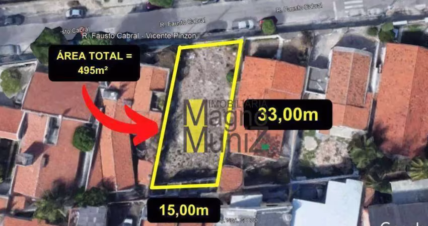 Terreno à venda medindo 495 m² por r$ 600.000 - papicu - fortaleza/ce