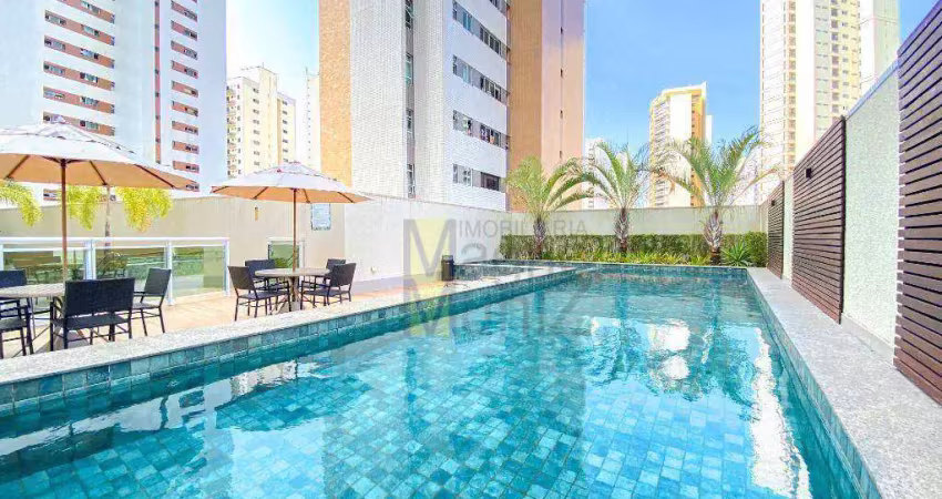 Edifício one milênio - apartamento com 1 suite para alugar, 42 m² por r$ 2.500,00/mês - cocó - fortaleza/ce