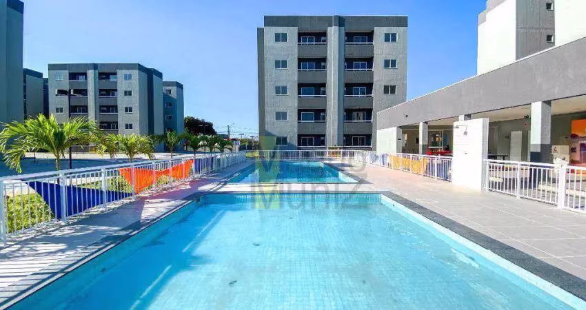 Condomínio gran village eusébio iii - apartamento com 2 quartos para alugar, 46 m² por r$ 1.200/mês - guaribas - eusébio/ce