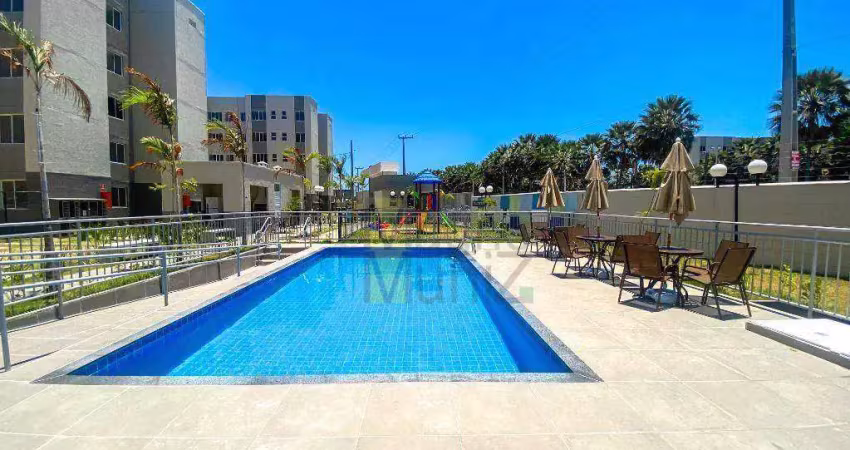 Condomínio reserva flora - apartamento com 2 quartos para alugar, 41 m² por r$ 1.100/mês - barroso - fortaleza/ce