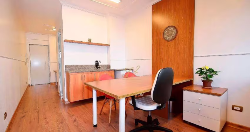 Imperdível, Mobiliado e Equipado! Escritório Pronto uso no Centro - 35 m², com garden exclusivo!