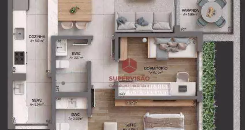 Apartamento à venda, 77 m² por R$ 1.299.140,20 - Cacupé - Florianópolis/SC