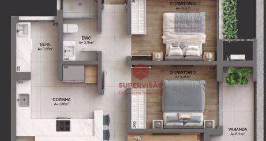 Apartamento à venda, 101 m² por R$ 1.677.071,88 - Cacupé - Florianópolis/SC