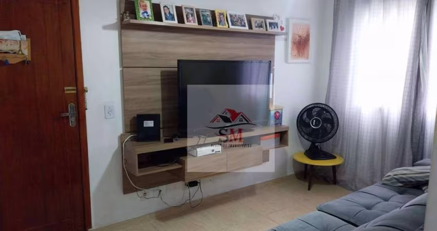 Apartamento com 2 dormitórios à venda, 55 m² por R$ 285.000 - Vila Humaitá - Santo André/SP
