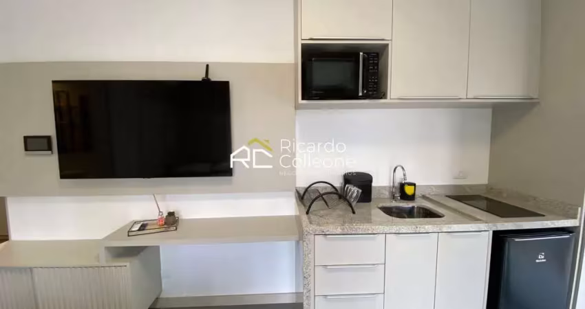 Apartamento studio porteira fechada!25m2 , 01 vaga, churrasqueira.
