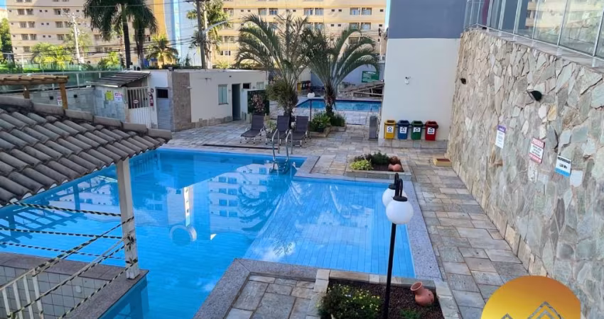 Apartamento com 1 quarto suíte, sala, cozinha, varanda, mobilado, sol da manhã, piscinas, sauna