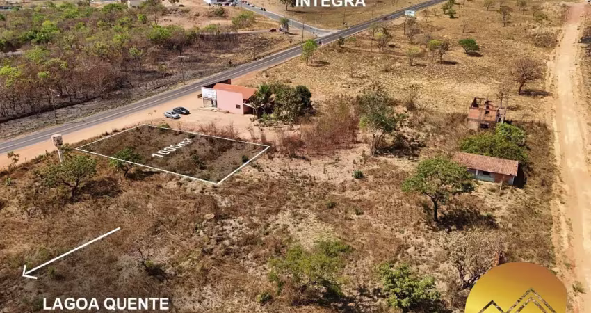 Terreno em caldas novas com  1.000 metros, de frente para a avenida/go-309 sentido pires do rio